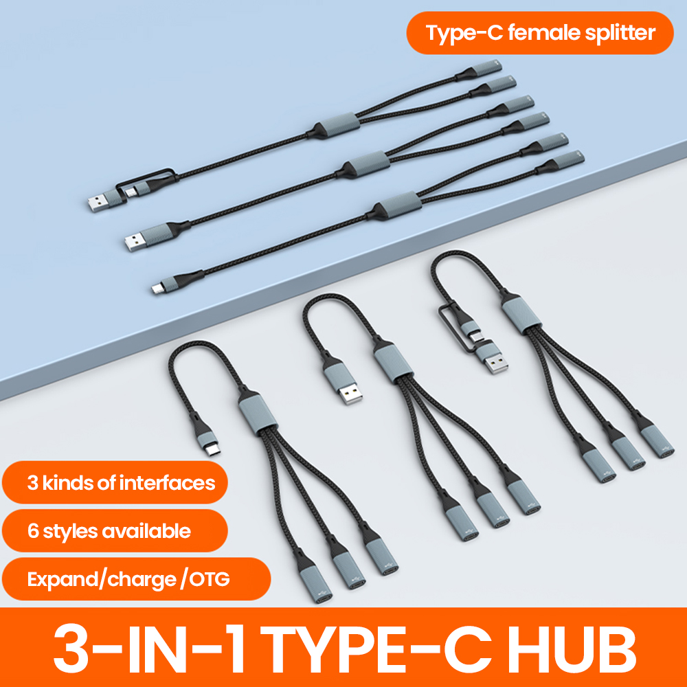 3 في 1 نوع C Hub USB Hub USB C - مراجعة Cable Lock Laptop وسعره