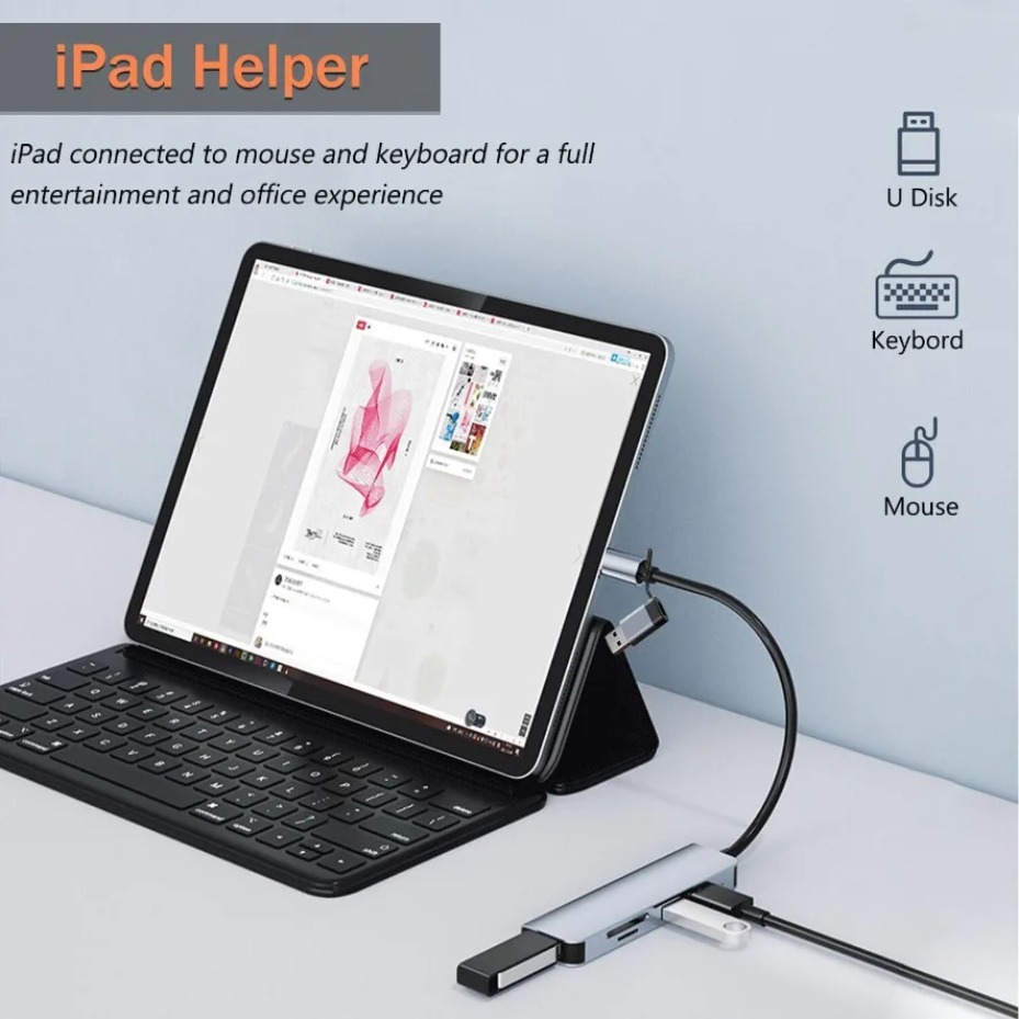 موزع USB-C 5/7/8 في 2 مع قارئ  - مراجعة Office Xp وسعره
