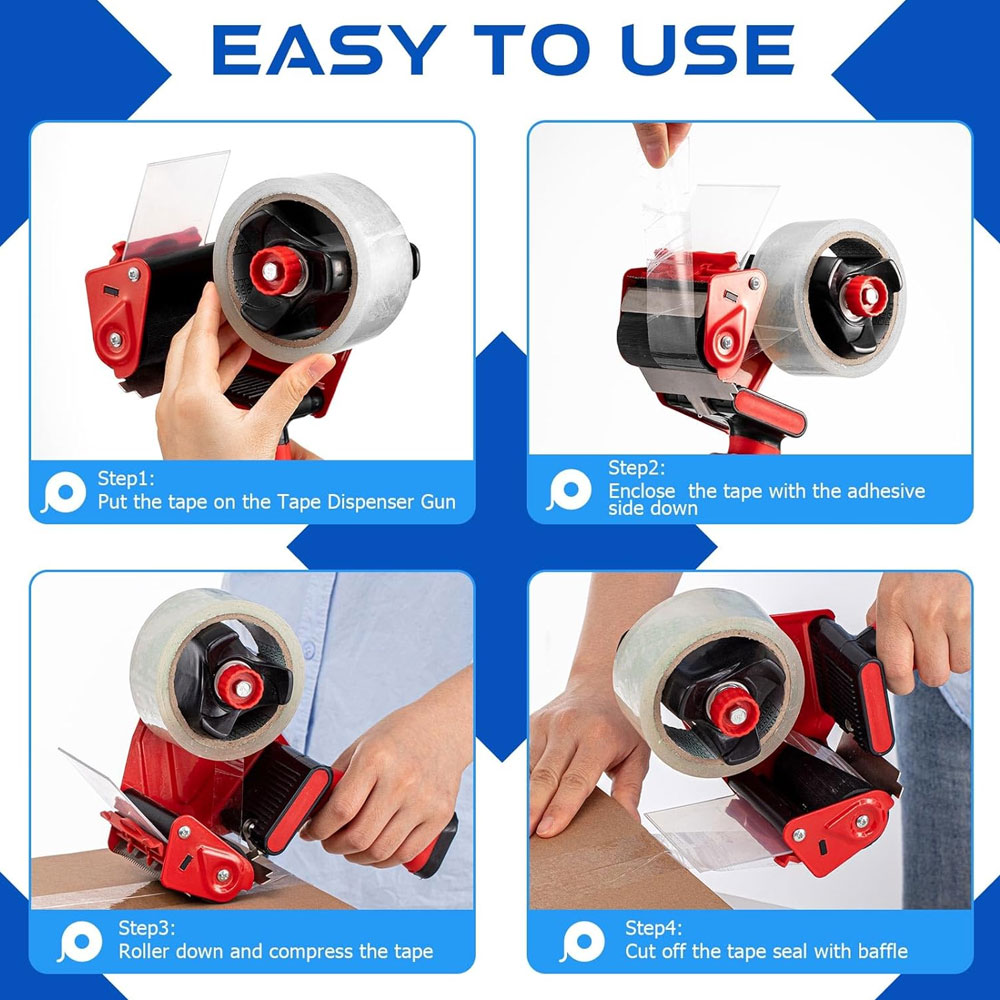 مسدس شريط لاصق بمقابض سيليكون  - مراجعة Tape Gun Dispenser وسعره